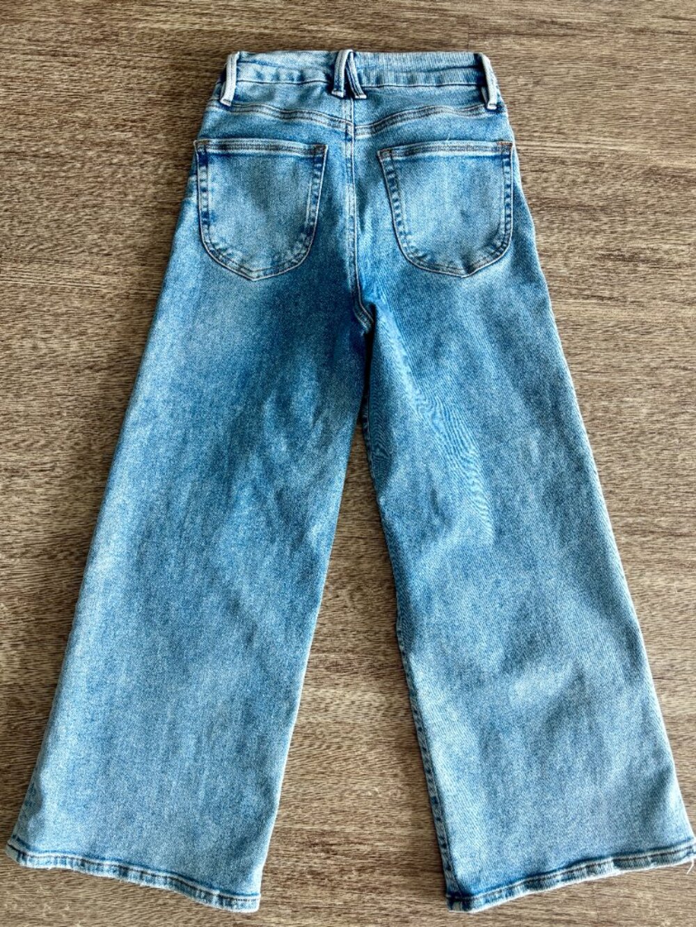 Good American Soft Tech Good Waist Palazzo Ankle Jeans - Picture 5 of 5